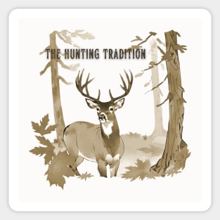 The Hunting Tradition - Sepia Deer Sticker